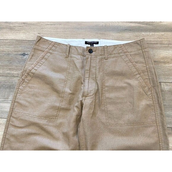 Banana Republic Linen Pant Mens 34x31 Beige Relaxed Straight Beach Casual - Picture 2 of 10